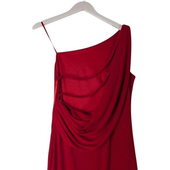 NWT Mac Duggal Ieena dress 26512 one shoulder draped back Sz 2 - Picture 7 of 15